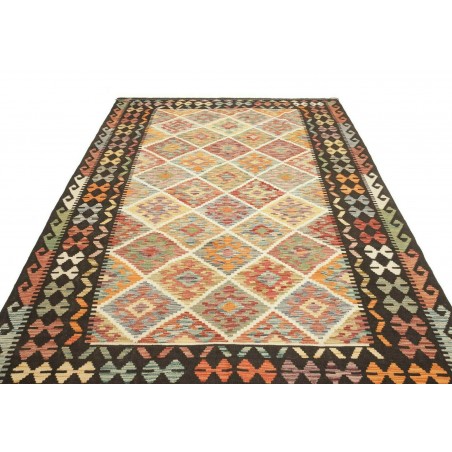 Tappeto Kilim Afghanistan marrone grigio 196x297