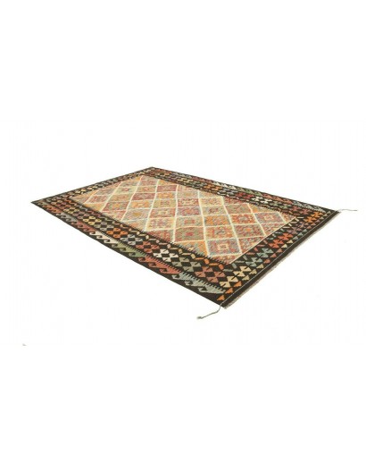 Tappeto Kilim Afghanistan marrone grigio 196x297