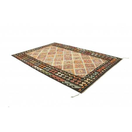 Tappeto Kilim Afghanistan marrone grigio 196x297
