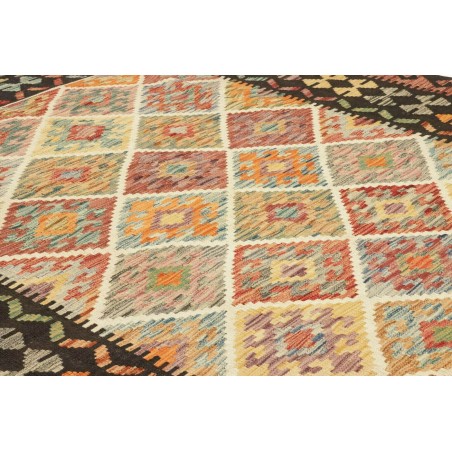 Tappeto Kilim Afghanistan marrone grigio 196x297