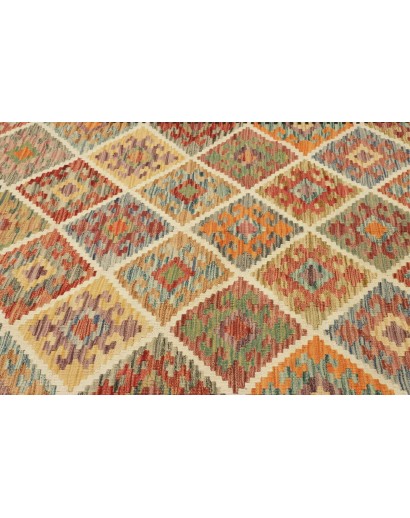 Tappeto Kilim Afghanistan marrone grigio 196x297