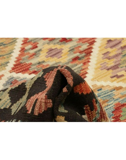 Tappeto Kilim Afghanistan marrone grigio 196x297