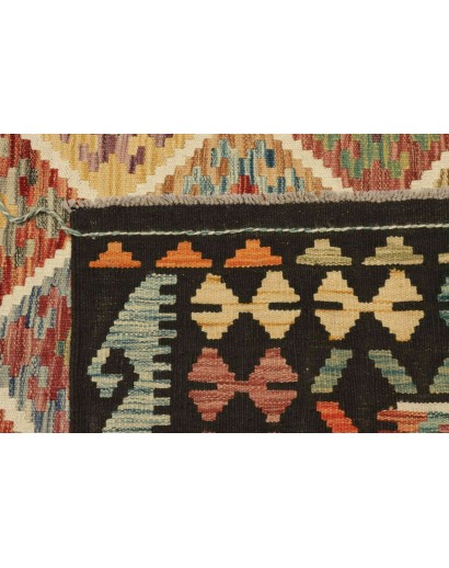 Tappeto Kilim Afghanistan marrone grigio 196x297