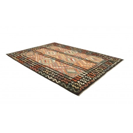 Tappeto Kilim Afghanistan marrone grigio 203x297