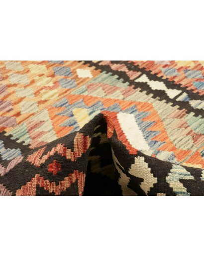 Tappeto Kilim Afghanistan marrone grigio 203x297