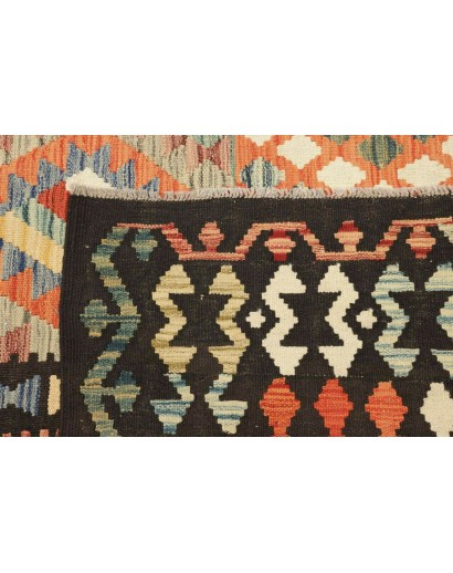 Tappeto Kilim Afghanistan marrone grigio 203x297