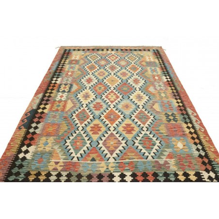 Tappeto Kilim Afghanistan marrone grigio 195x304
