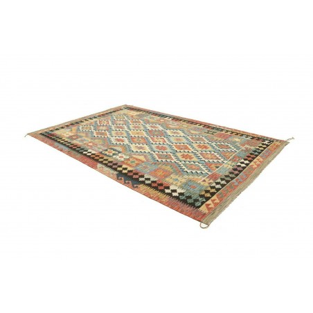 Tappeto Kilim Afghanistan marrone grigio 195x304