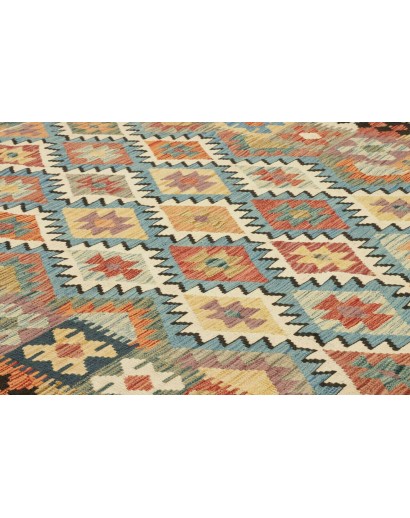 Tappeto Kilim Afghanistan marrone grigio 195x304
