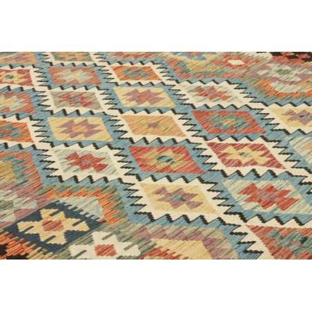 Tappeto Kilim Afghanistan marrone grigio 195x304