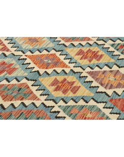 Tappeto Kilim Afghanistan marrone grigio 195x304