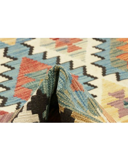 Tappeto Kilim Afghanistan marrone grigio 195x304