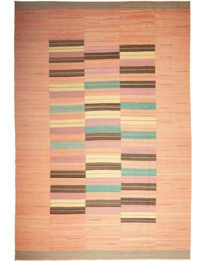 Tappeto Kilim Persia marrone verde 257x380