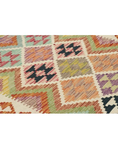 Tappeto Kilim Afghanistan marrone rosso 100x192