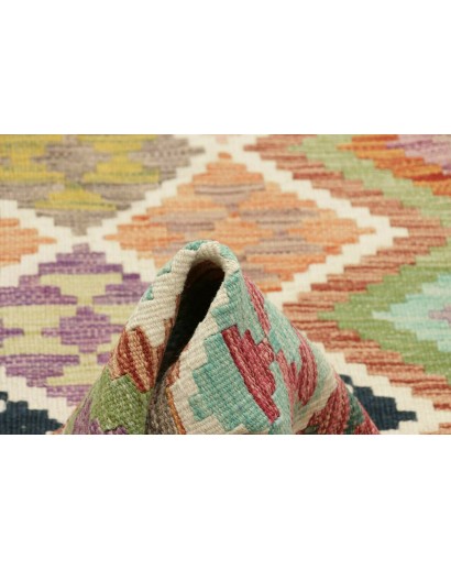Tappeto Kilim Afghanistan marrone rosso 100x192
