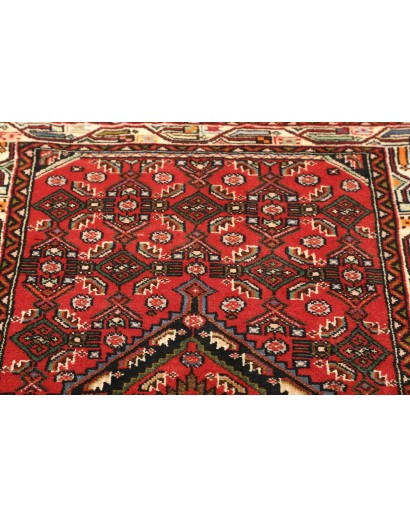 Tappeto Hamadan Persia marrone giallo 86x135