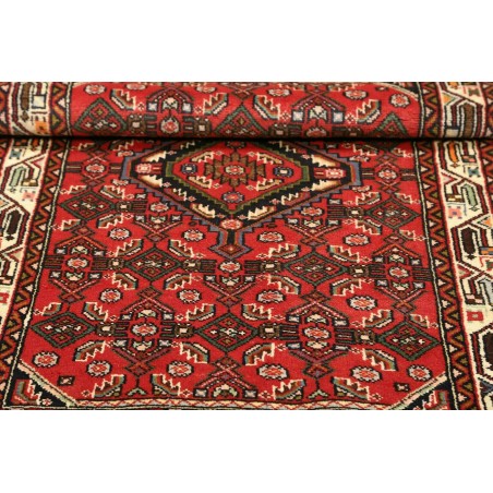 Tappeto Hamadan Persia marrone giallo 86x135
