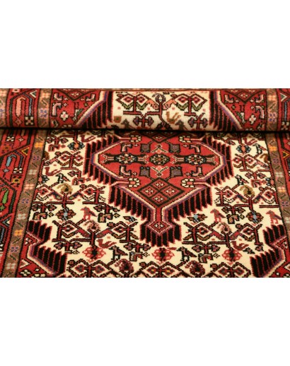 Tappeto Hamadan Persia marrone giallo 77x125