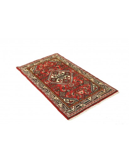 Tappeto Hamadan Persia marrone giallo 78x134