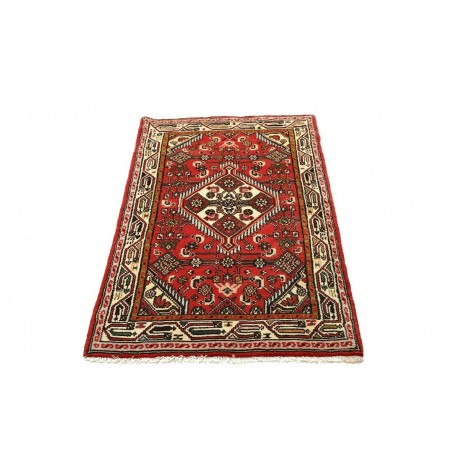 Tappeto Hamadan Persia marrone giallo 78x134