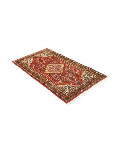 Tappeto Hamadan Persia marrone giallo 74x133