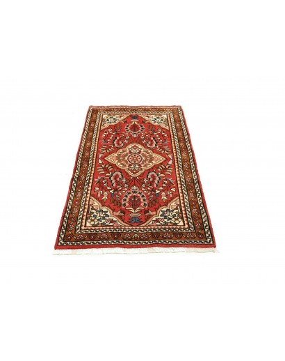 Tappeto Hamadan Persia marrone giallo 74x133