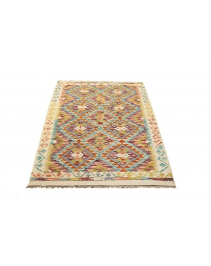 Tappeto Kilim Afghanistan marrone blu 103x155