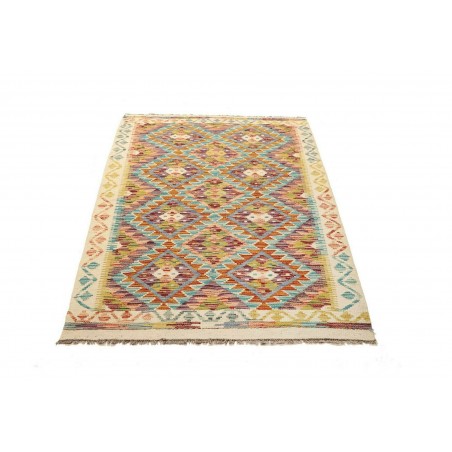 Tappeto Kilim Afghanistan marrone blu 103x155