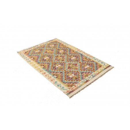 Tappeto Kilim Afghanistan marrone blu 103x155