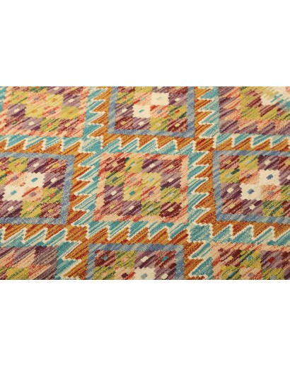 Tappeto Kilim Afghanistan marrone blu 103x155