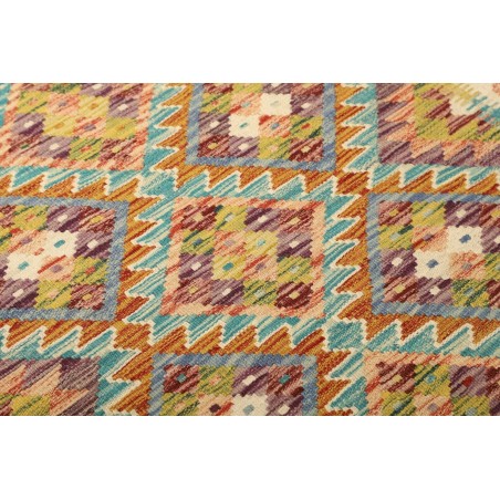 Tappeto Kilim Afghanistan marrone blu 103x155