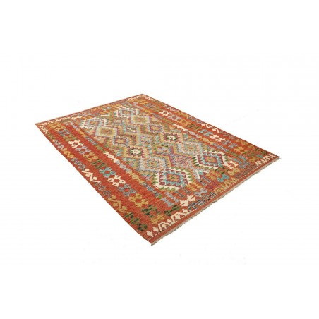 Tappeto Kilim Afghanistan arancione bianco 153x208