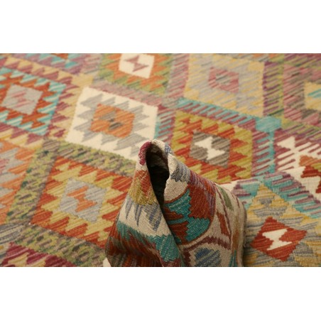 Tappeto Kilim Afghanistan marrone bianco 204x290