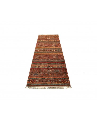 Tappeto Samarkand Pakistan rosso arancione 82x242