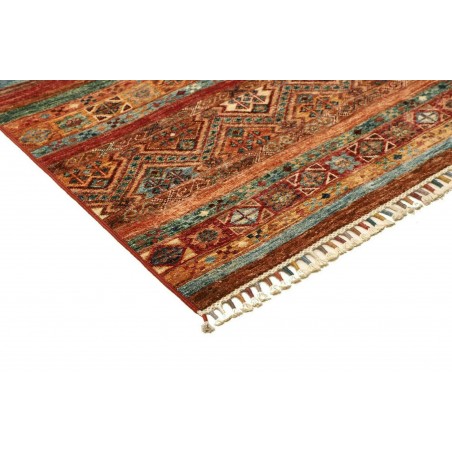 Tappeto Samarkand Pakistan rosso arancione 82x242
