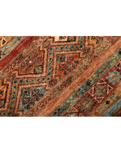 Tappeto Samarkand Pakistan rosso arancione 82x242