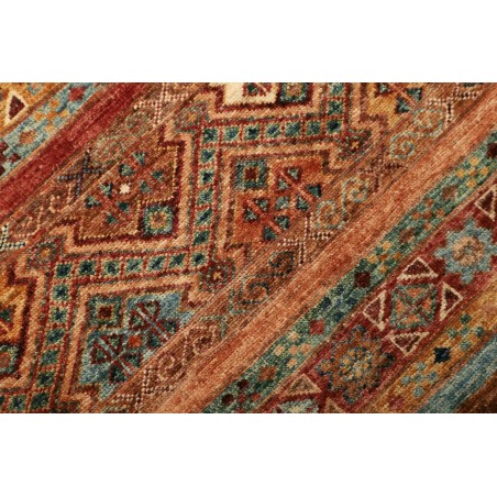 Tappeto Samarkand Pakistan rosso arancione 82x242