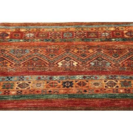 Tappeto Samarkand Pakistan rosso arancione 82x242