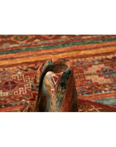 Tappeto Samarkand Pakistan rosso arancione 82x242