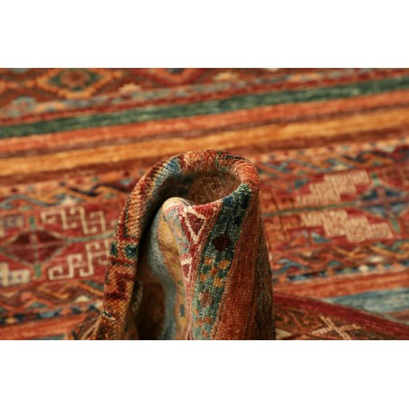 Tappeto Samarkand Pakistan rosso arancione 82x242