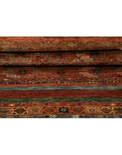 Tappeto Samarkand Pakistan rosso arancione 82x242