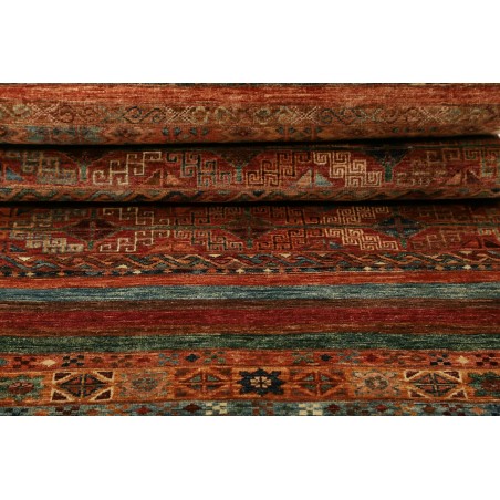 Tappeto Samarkand Pakistan rosso arancione 82x242