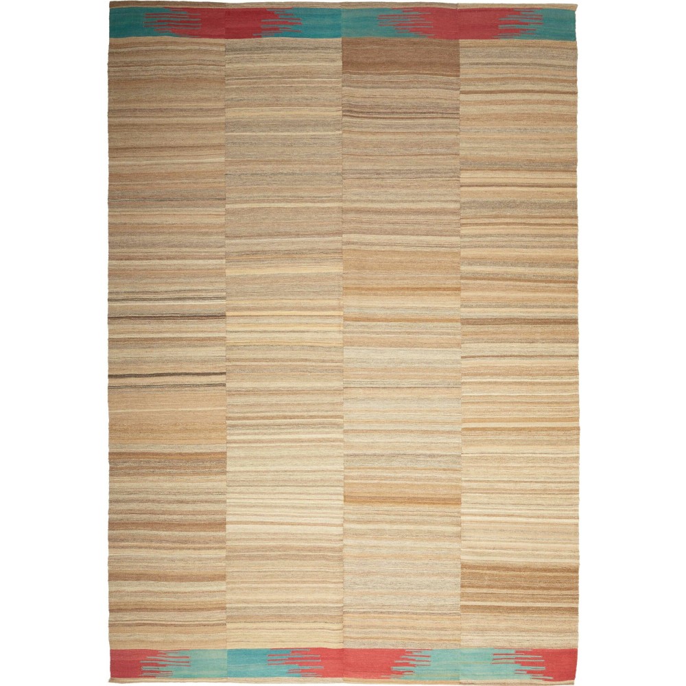 Tappeto Kilim Persia marrone verde 223x322 Tappeto Kilim Persia marrone verde 223x322
