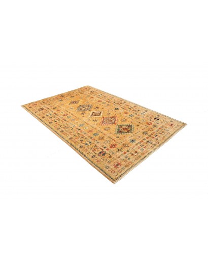 Tappeto Kazak Fine Pakistan marrone verde 147x214