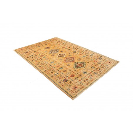 Tappeto Kazak Fine Pakistan marrone verde 147x214