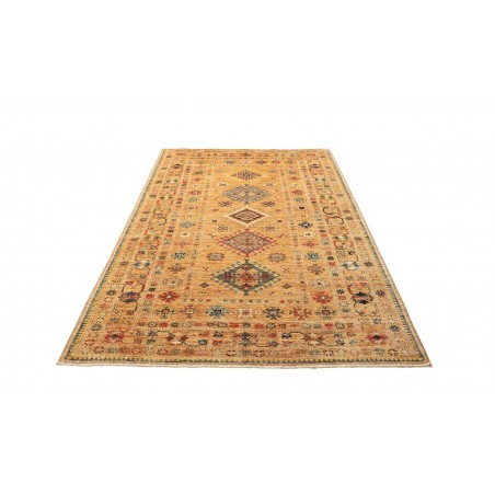 Tappeto Kazak Fine Pakistan marrone verde 147x214