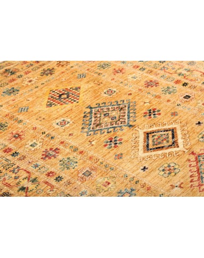 Tappeto Kazak Fine Pakistan marrone verde 147x214