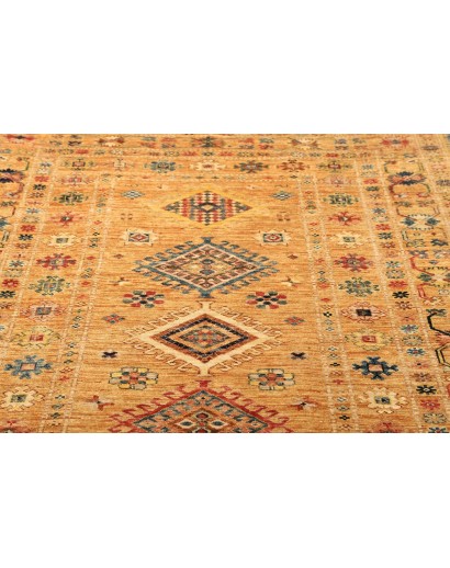 Tappeto Kazak Fine Pakistan marrone verde 147x214