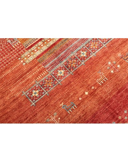 Tappeto Siva Pakistan rosso giallo 250x298