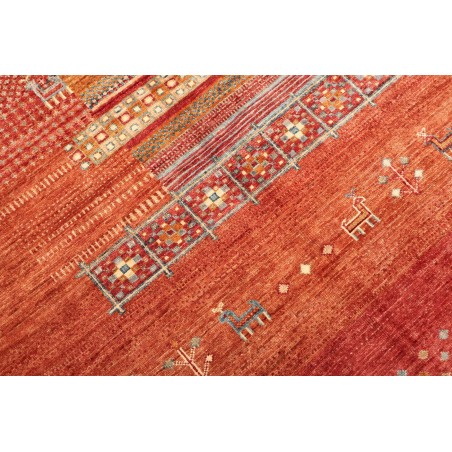 Tappeto Siva Pakistan rosso giallo 250x298